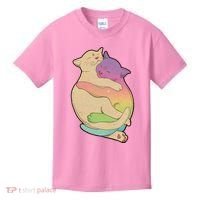 Cute Cat Love Hugging Out Kids T-Shirt thumb 0
