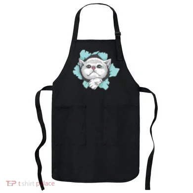 Cute Cat Through Hole Apron