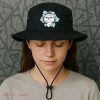 Cute Cat Through Hole Bucket Hat thumb 3