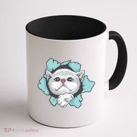 Cute Cat Through Hole Coffee Mug thumb 1