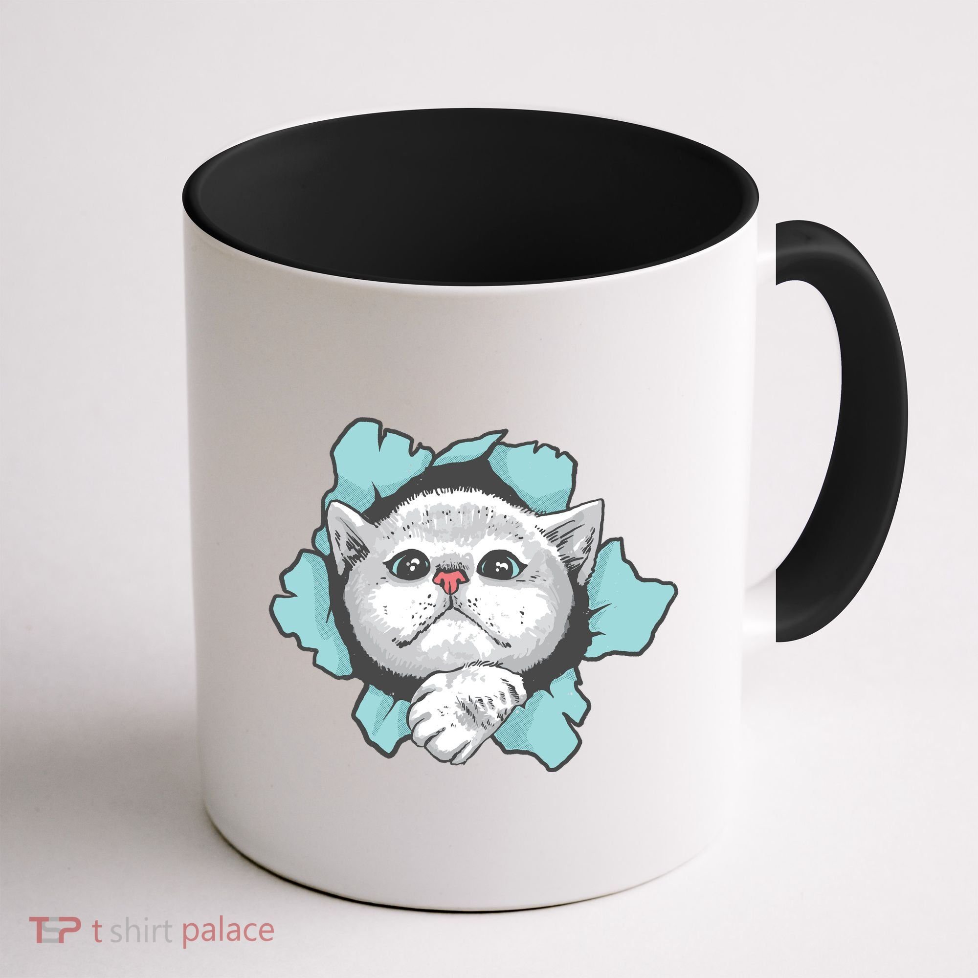 Cute Cat Through Hole Coffee Mug