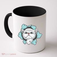 Cute Cat Through Hole Coffee Mug thumb 0
