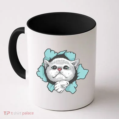 Cute Cat Through Hole Coffee Mug