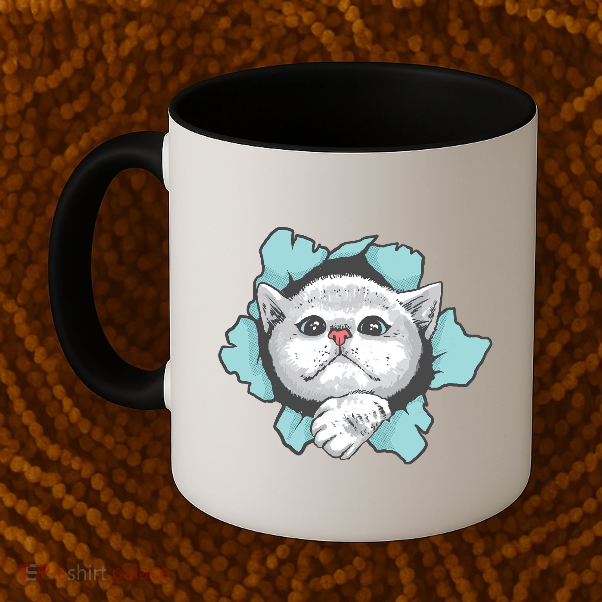 Cute Cat Through Hole Coffee Mug