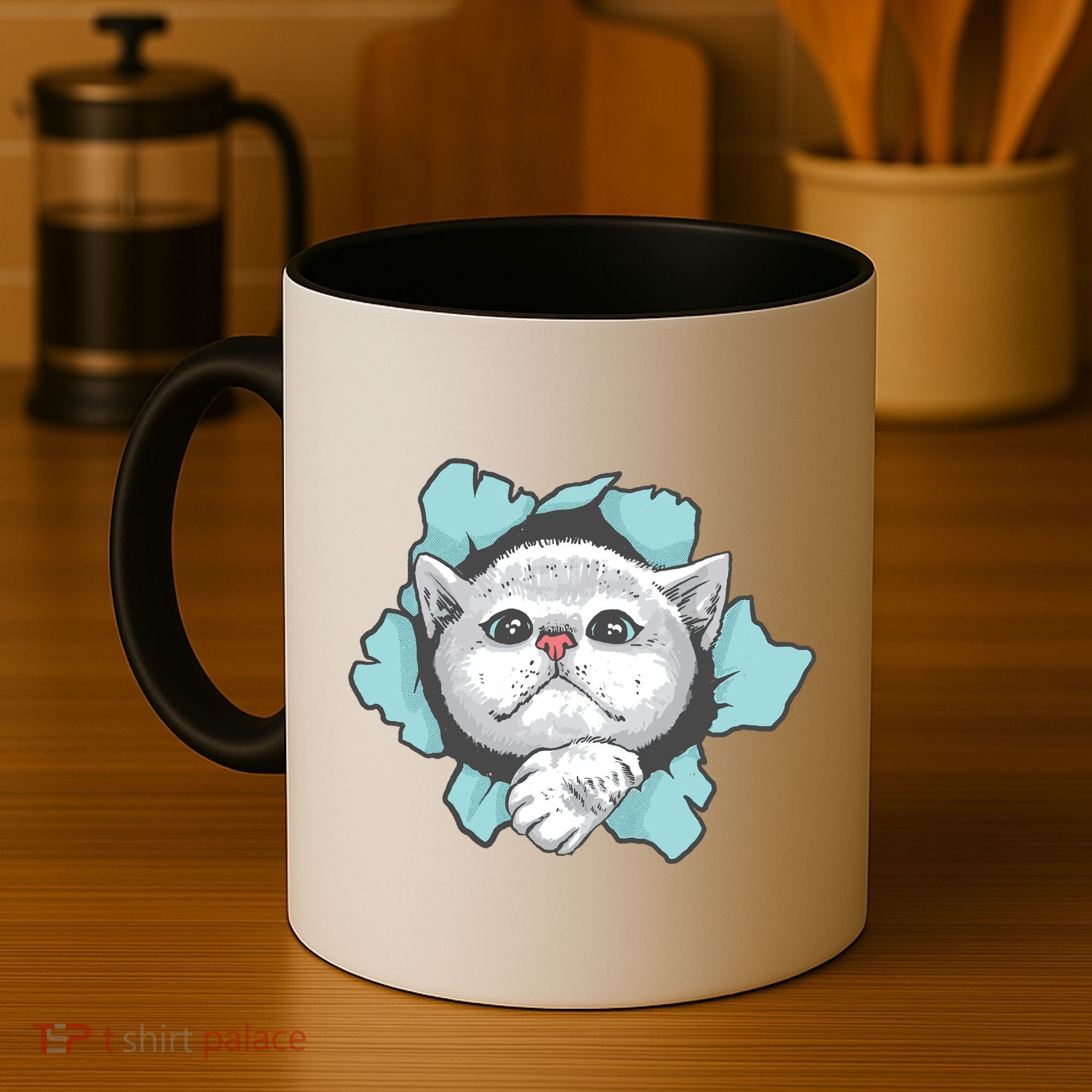 Cute Cat Through Hole Coffee Mug