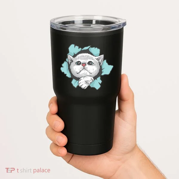 Cute Cat Through Hole Tumbler