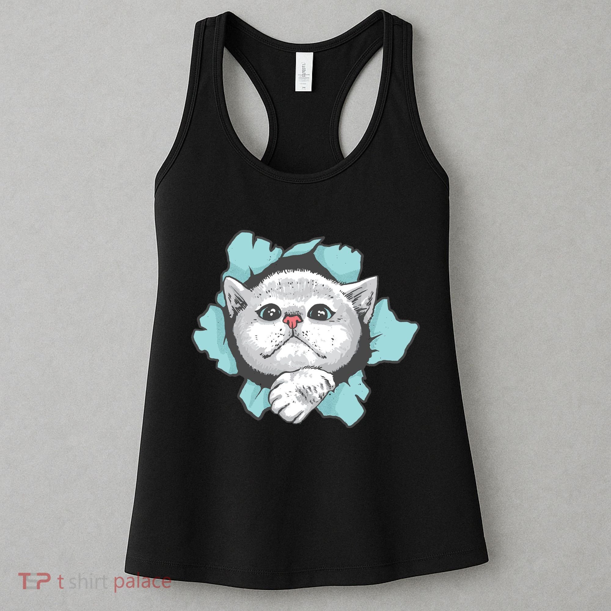 Cute Cat Through Hole Women's Tank Top
