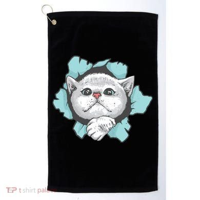 Cute Cat Through Hole Golf Towel