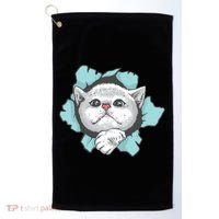 Cute Cat Through Hole Golf Towel thumb 0