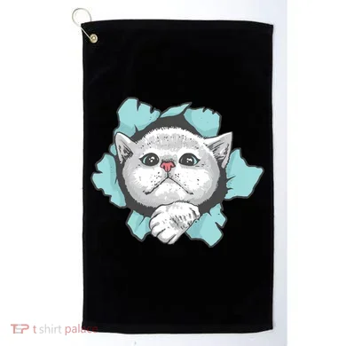 Cute Cat Through Hole Golf Towel