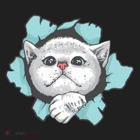 Cute Cat Through Hole Golf Towel thumb 3