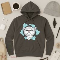 Cute Cat Through Hole Hoodie thumb 3