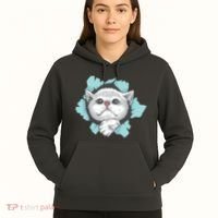 Cute Cat Through Hole Hoodie thumb 5
