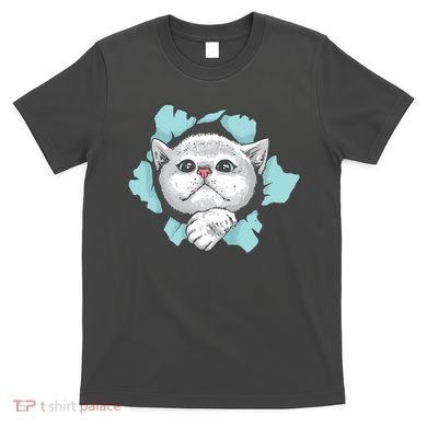 Cute Cat Through Hole T-Shirt