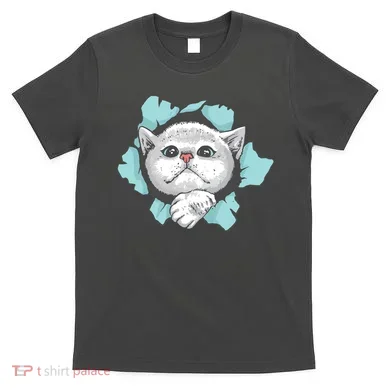 Cute Cat Through Hole T-Shirt