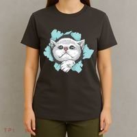 Cute Cat Through Hole T-Shirt thumb 4