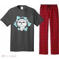 Cute Cat Through Hole Pajama Set thumb 0