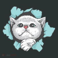 Cute Cat Through Hole Mousepad thumb 1
