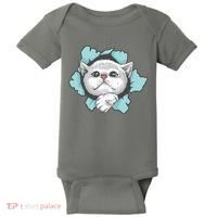 Cute Cat Through Hole Baby Bodysuit thumb 0