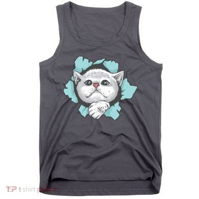 Cute Cat Through Hole Tank Top