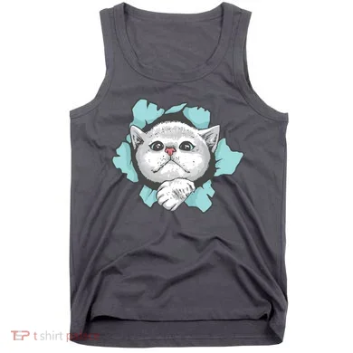 Cute Cat Through Hole Tank Top