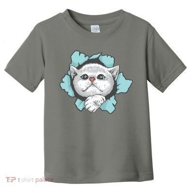 Cute Cat Through Hole Toddler T-Shirt