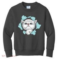Cute Cat Through Hole Kids Sweatshirt thumb 0
