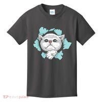 Cute Cat Through Hole Kids T-Shirt thumb 0