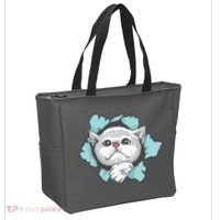 Cute Cat Through Hole Tote Bag thumb 2