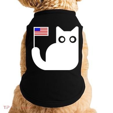 Cute Cat USA Tail Flag Doggie Tank