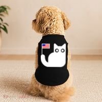 Cute Cat USA Tail Flag Doggie Tank thumb 2