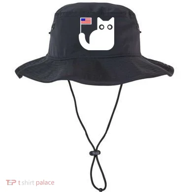 Cute Cat USA Tail Flag Bucket Hat