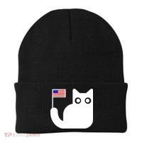 Cute Cat USA Tail Flag Beanie thumb 0