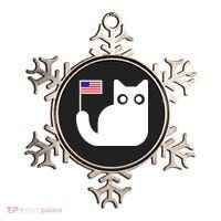 Cute Cat USA Tail Flag Ornament thumb 0