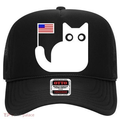 Cute Cat USA Tail Flag Hat