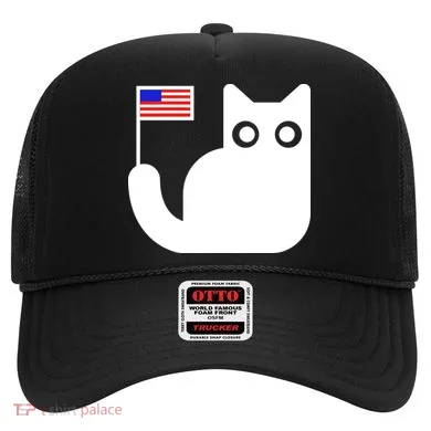 Cute Cat USA Tail Flag Hat