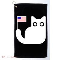 Cute Cat USA Tail Flag Golf Towel thumb 0