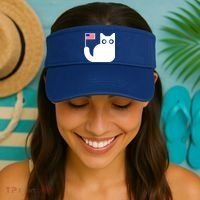 Cute Cat USA Tail Flag Visor thumb 2