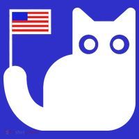 Cute Cat USA Tail Flag Kids Sweatshirt thumb 2