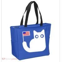 Cute Cat USA Tail Flag Tote Bag thumb 2