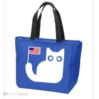 Cute Cat USA Tail Flag Tote Bag thumb 3
