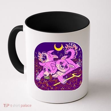 Cute Cerberus 3 Headed Puppy Dog of Hell Coffee Mug
