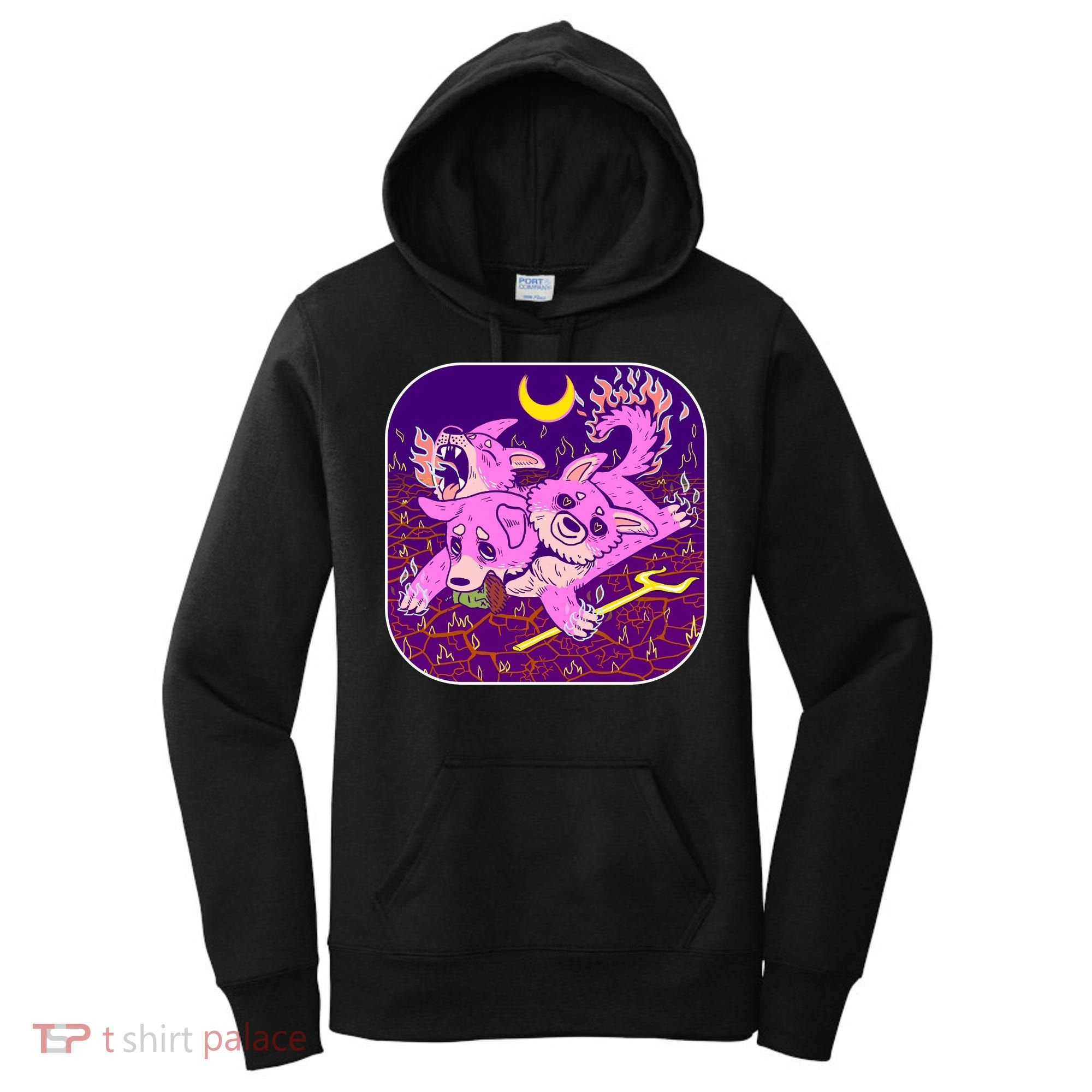 Cute Cerberus 3 Headed Puppy Dog of Hell Women's Hoodie