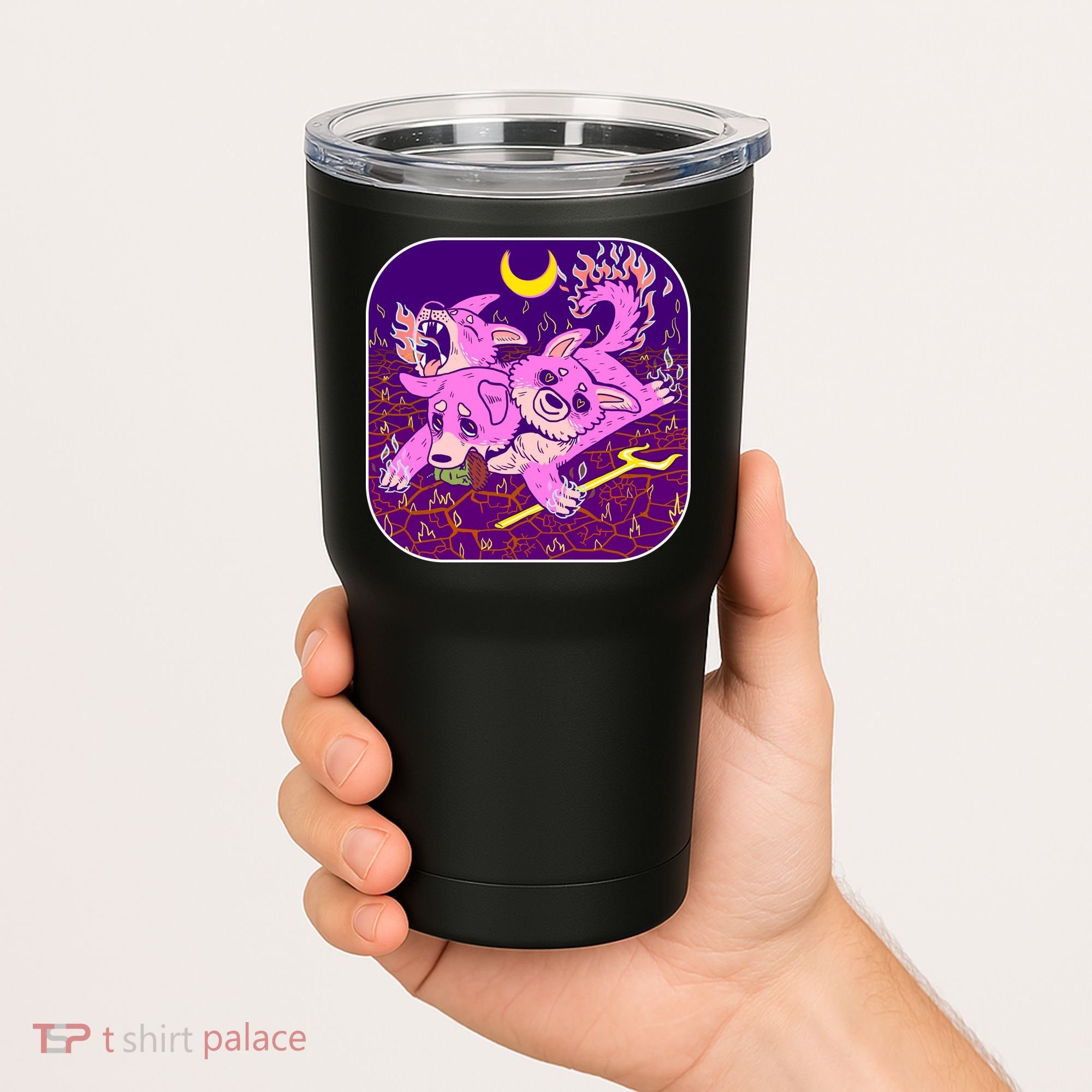 Cute Cerberus 3 Headed Puppy Dog of Hell Tumbler