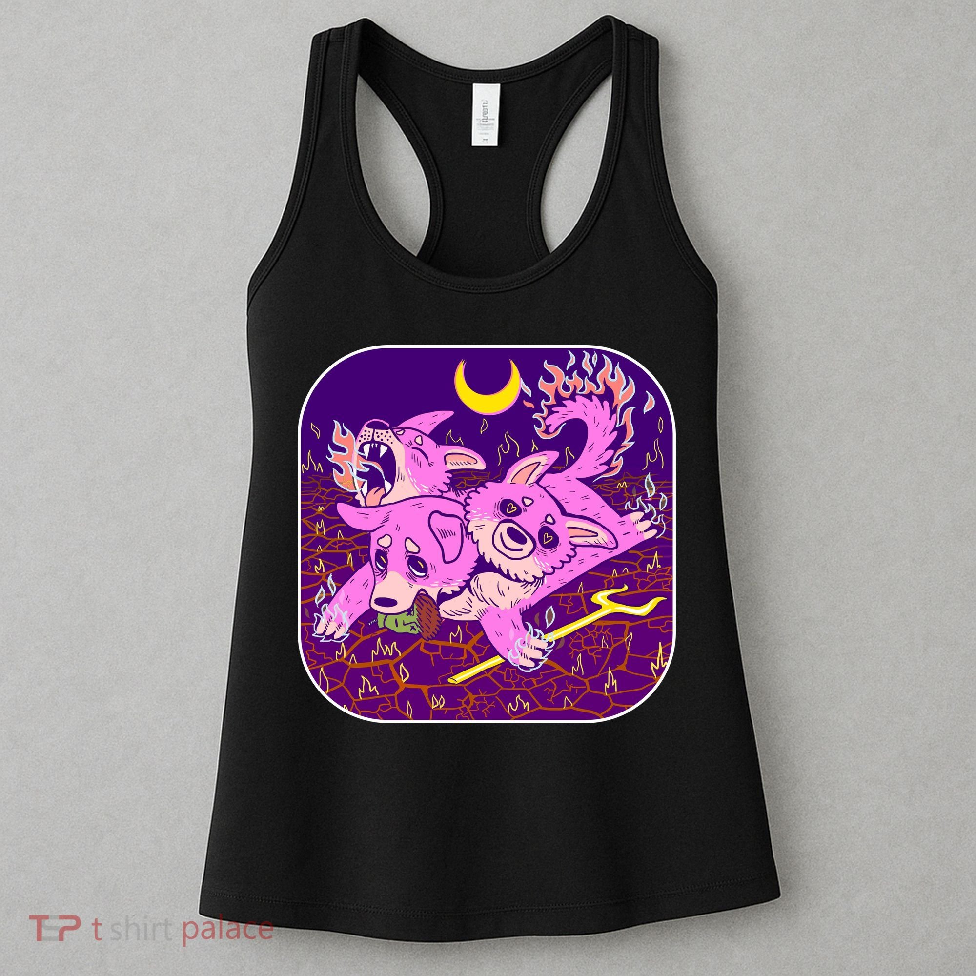 Cute Cerberus 3 Headed Puppy Dog of Hell Women's Tank Top