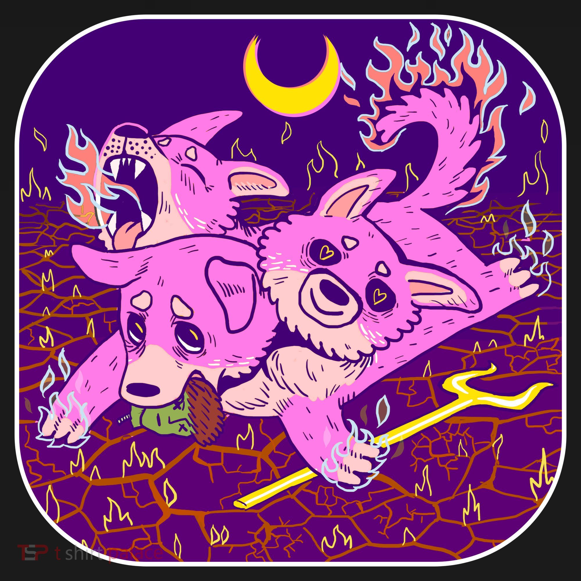Cute Cerberus 3 Headed Puppy Dog of Hell Visor