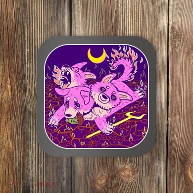 Cute Cerberus 3 Headed Puppy Dog of Hell Coaster