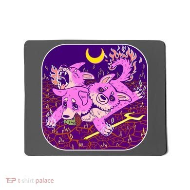 Cute Cerberus 3 Headed Puppy Dog of Hell Mousepad