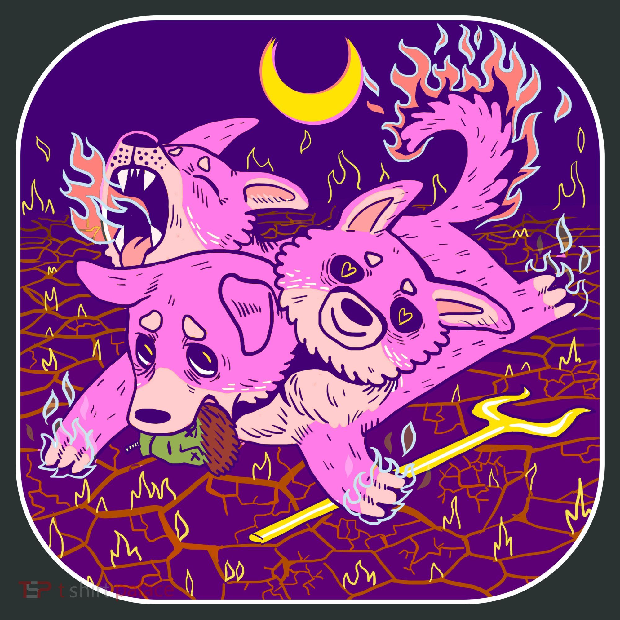 Cute Cerberus 3 Headed Puppy Dog of Hell Mousepad