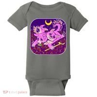 Cute Cerberus 3 Headed Puppy Dog of Hell Baby Bodysuit thumb 0